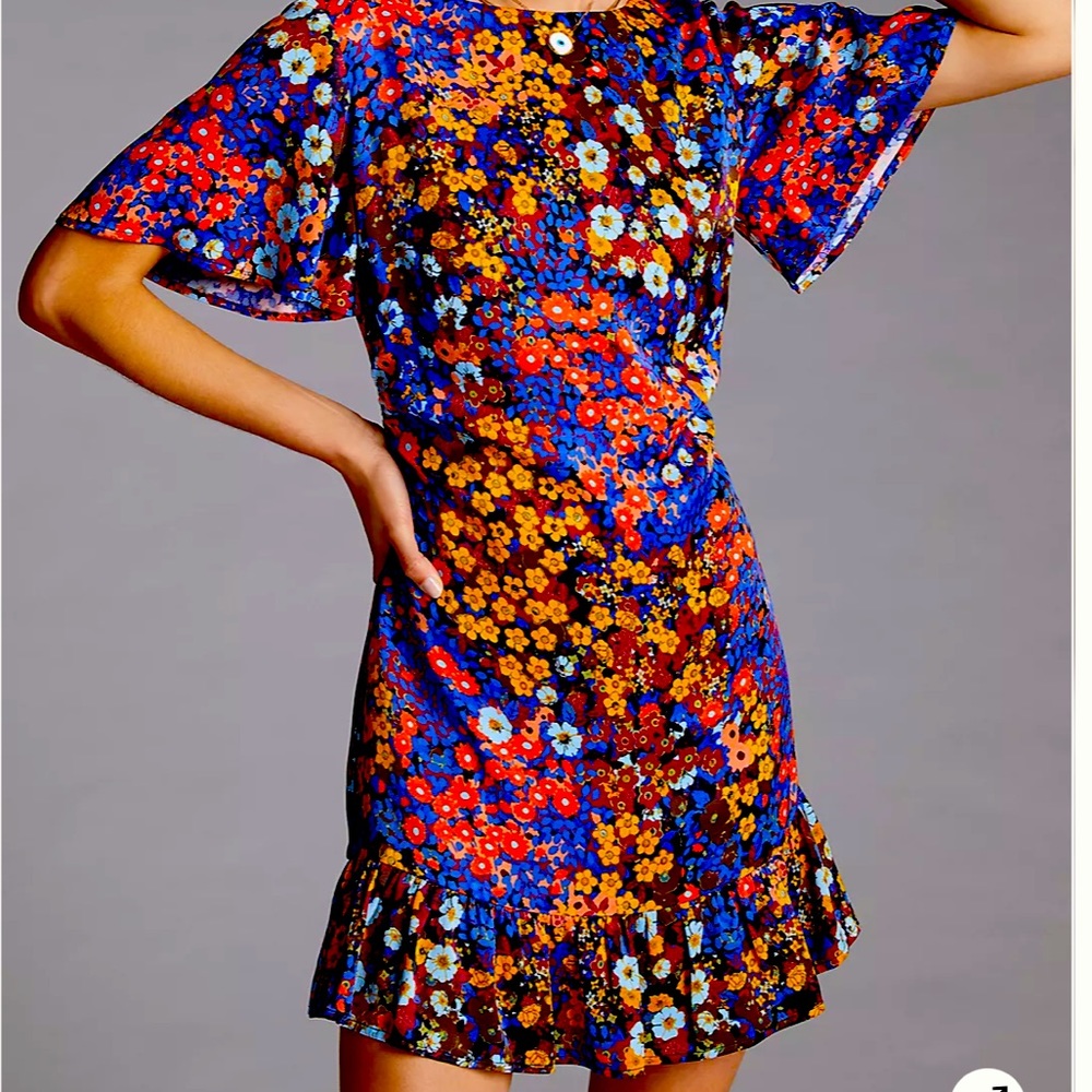 Floral Anthropologie dress. Size 16 NWT